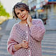 Тонкая ажурная кофта  из козьего пуха в цвете пыльной розы. Кофты. Наталья  Пуховая Мастерская (puhovyiy-master). Ярмарка Мастеров.  Фото №12