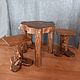 Sawn wood table and chairs. Tables. VershkiKoreshki (VershkiKoreshki). Online shopping on My Livemaster.  Фото №2