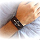 Bracelet made of genuine leather with a crossbow unisex. Cuff bracelet. Brave. Online shopping on My Livemaster.  Фото №2