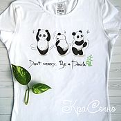 Одежда handmade. Livemaster - original item T-shirt,t-shirt painting,Panda,funny picture. Handmade.