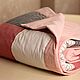 Лоскутное одеяло-покрывало (розовое) из вареного хлопка, Одеяла, Москва,  Фото №1