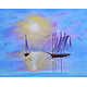 Oil painting 'sunset on the sea', Pictures, Belorechensk,  Фото №1