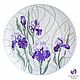 Order Plates decorative: Pearl iris. ceramics stained glass purple. Vitreous Wood***Tatiana***. Livemaster. . Decorative plates Фото №3