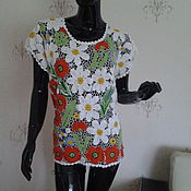 Одежда handmade. Livemaster - original item Knitted blouse Lesnaya Polyana 3. Handmade.