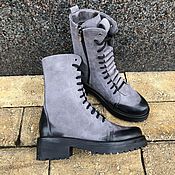 Обувь ручной работы handmade. Livemaster - original item Shoes: Bandolier grey nubuck black sole with darkening. Handmade.