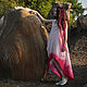 Pink Cream Linen Dress «Nixie». Dresses. mongolia. My Livemaster. Фото №6