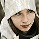Hat, Snood and mitts 'Gray pearl', felt handmade, Headwear Sets, Voronezh,  Фото №1