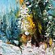 Oil painting landscape. Winter landscape oil. Pictures. Zabaikalie. My Livemaster. Фото №4