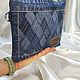 Джинсовая кроссбоди-клатч "Диагональ". Сумка через плечо. Jeans bags by Anna. Ярмарка Мастеров.  Фото №15