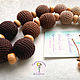Juniper beads `chocolate Taste of autumn`
