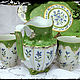 The painted porcelain.Set 'Cornflower blue summer'. Tea & Coffee Sets. Frida Gots. My Livemaster. Фото №6