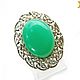 chrysoprase. ' Openwork spring ' ring with chrysoprase in silver. Rings. Design jewelry. Online shopping on My Livemaster.  Фото №2