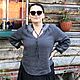 Boho blouse, grey linen. Blouses. Boho-Eklektika. Online shopping on My Livemaster.  Фото №2