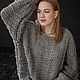 Свитер крупной вязки. Свитеры. Вязаный мир Елена Шахторина. Ярмарка Мастеров.  Фото №5