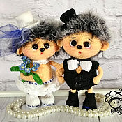 Куклы и игрушки handmade. Livemaster - original item Hedgehogs Molodezhki toy for wedding. Handmade.