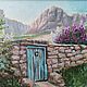 Oil painting in frame. Lilac of Bakhchisarai Crimean landscape, Pictures, Zhukovsky,  Фото №1