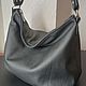 Order Bag leather women's hobo Bag Black. Large leather handbag. POLLI (cymoza). Livemaster. . Sacks Фото №3