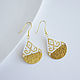 White earrings with a pattern. Earrings. Handmade by Svetlana Sin. Online shopping on My Livemaster.  Фото №2