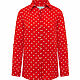 Красная блуза-рубашка в белый горошек. Блузки. 2Lillys | Две Лилии. Ярмарка Мастеров.  Фото №5