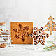 SNOWFLAKE wooden gingerbread/honeycake mold, Form, St. Petersburg,  Фото №1
