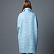 coat made of cashmere, mohair and silk `SKY` rear view
