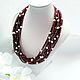 Order Garnet necklace with pearls ' Passion'. Magical Beauty Gems. Livemaster. . Necklace Фото №3