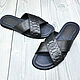 Slippers made of genuine python leather, in dark blue color!. Slippers. SHOES&BAGS. My Livemaster. Фото №4