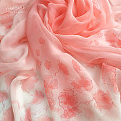 Аксессуары handmade. Livemaster - original item Silk handkerchief batik 
