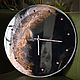 Настенные, большие, круглые часы из эпоксидной смолы, Элементы интерьера, Дзержинск,  Фото №1
