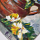 Daffodils and forget-me-nots oil painting. Pictures. Vladyart. My Livemaster. Фото №5