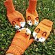  Socks and mittens knitted Chanterelles, Socks, Segezha,  Фото №1