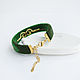 Green bracelet with a beaded pattern. Braided bracelet. Handmade by Svetlana Sin. Online shopping on My Livemaster.  Фото №2