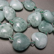 Blue agate large beads 18h13 mm