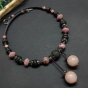 Украшения handmade. Livemaster - original item Choker necklace with jade pendants. Handmade.