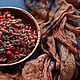 Scarf silk 'Dark copper' ekoprint madder, Scarves, Moscow,  Фото №1