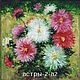 Print for embroidery ribbons - Asters, Patterns for embroidery, Chelyabinsk,  Фото №1