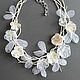 Copy of Winter Wedding Waltz. Necklace with flowers, Necklace, St. Petersburg,  Фото №1