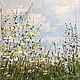 Oil painting Picture with daisies Summer morning, Pictures, Moscow,  Фото №1