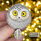 Украшения handmade. Livemaster - original item Brooch Owl grey. Handmade.