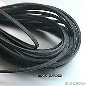 Материалы для творчества handmade. Livemaster - original item Pendant cord black suede 60 cm. Handmade.
