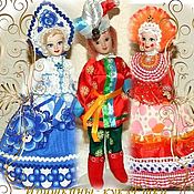 Russian doll Gzhel, Dymkovo Parsley and lady