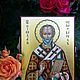 Saint Nicholas .Icon Of St. Nicholas The Wonderworker. Icons. Peterburgskaya ikona.. Ярмарка Мастеров.  Фото №6