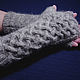 Women's knitted fingerless gloves Celtic labyrinth. Mitts. Warm Yarn. Online shopping on My Livemaster.  Фото №2