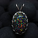Dragon Egg. Pendant with laboratory opals in 925 silver. Pendants. Mosaic Opal (mosaicopal). Online shopping on My Livemaster.  Фото №2