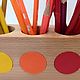  Pencil case with circles, solid beech. Desktop organizers. Shop Grizunok teether. My Livemaster. Фото №5