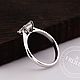 Помолвочное кольцо с бриллиантом Принцесса 1 карат. Кольцо помолвочное. FROLOF JEWELRY. Ярмарка Мастеров.  Фото №4