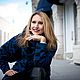 Coat with Snood ' Abstraction'. Coats. Aleksandra Majskaya. Ярмарка Мастеров.  Фото №6