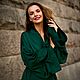Dress-robe ' Emerald Kimono'. Dresses. Alexandra Maiskaya. My Livemaster. Фото №6