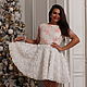 'Shimmer snowflakes ' lace dress long mini, Dresses, St. Petersburg,  Фото №1