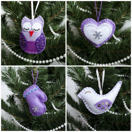 Елочные игрушки из фетра. Мастерская Дерево Счастья (drevoschastyann). Handmade.
